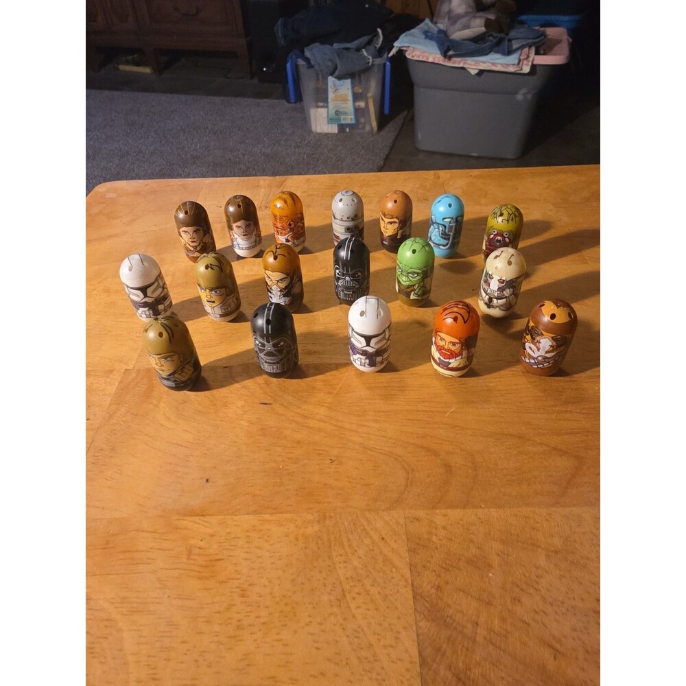 2010 Mighty Beanz Star Wars Lot (18) Leia Darth Vader Luke Ig-88 Han Yoda Moose